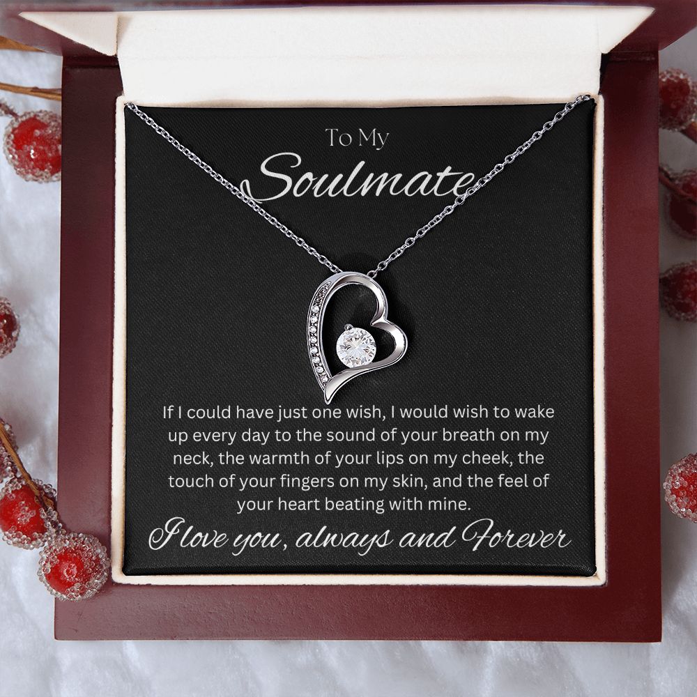 TO MY SOULMATE - Always and Forever - Forever Love Necklace (Black background)
