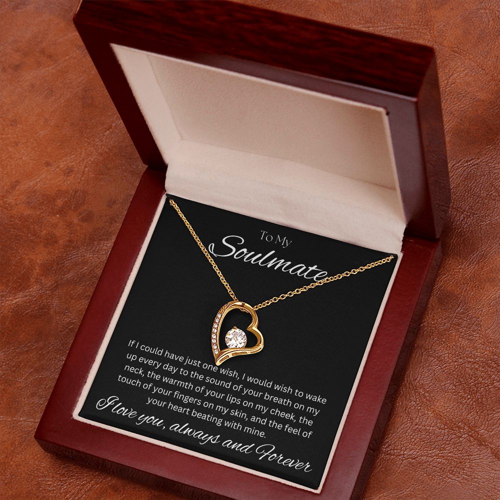 TO MY SOULMATE - Always and Forever - Forever Love Necklace (Black background)
