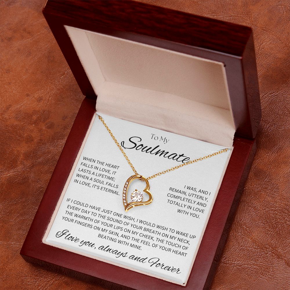 TO MY SOULMATE - One Wish - Forever Love Necklace (White background)