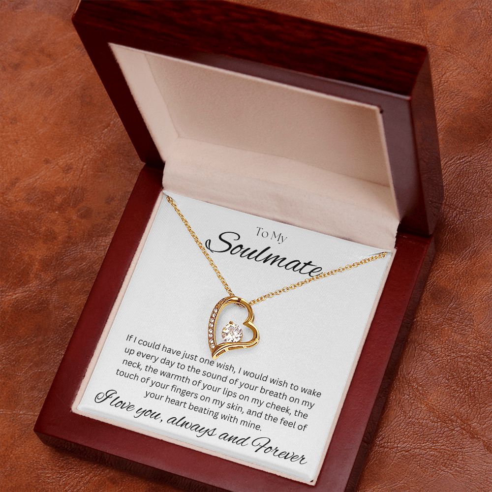 TO MY SOULMATE - Always and Forever - Forever Love Necklace (White background)