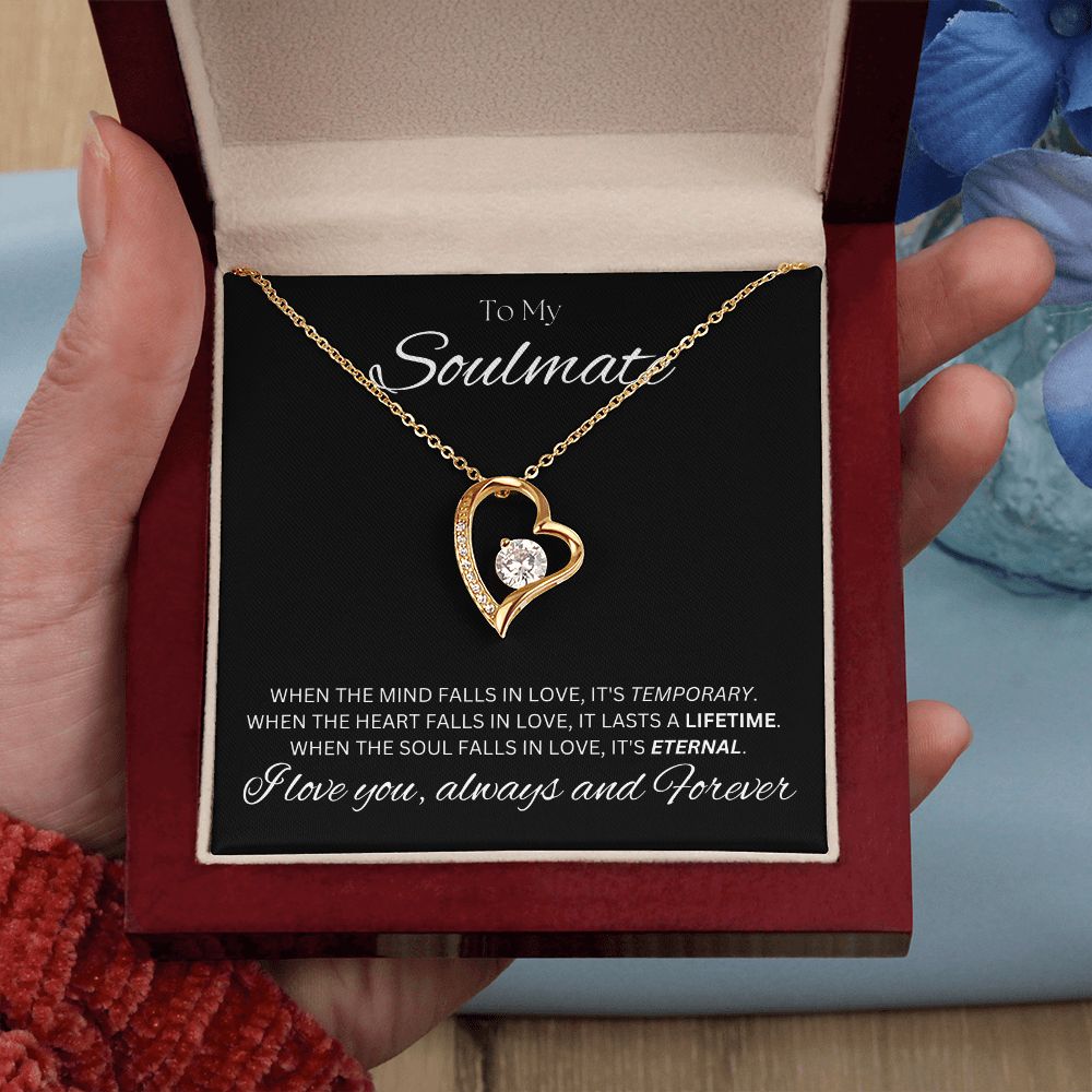 TO MY SOULMATE - Eternal - Forever Love Necklace (Black background)
