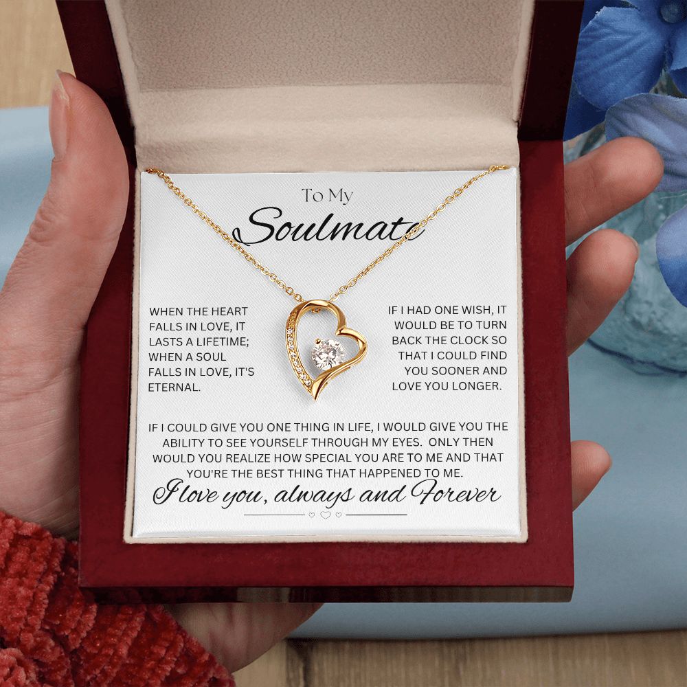 TO MY SOULMATE - One Thing - Forever Love Necklace (White background)