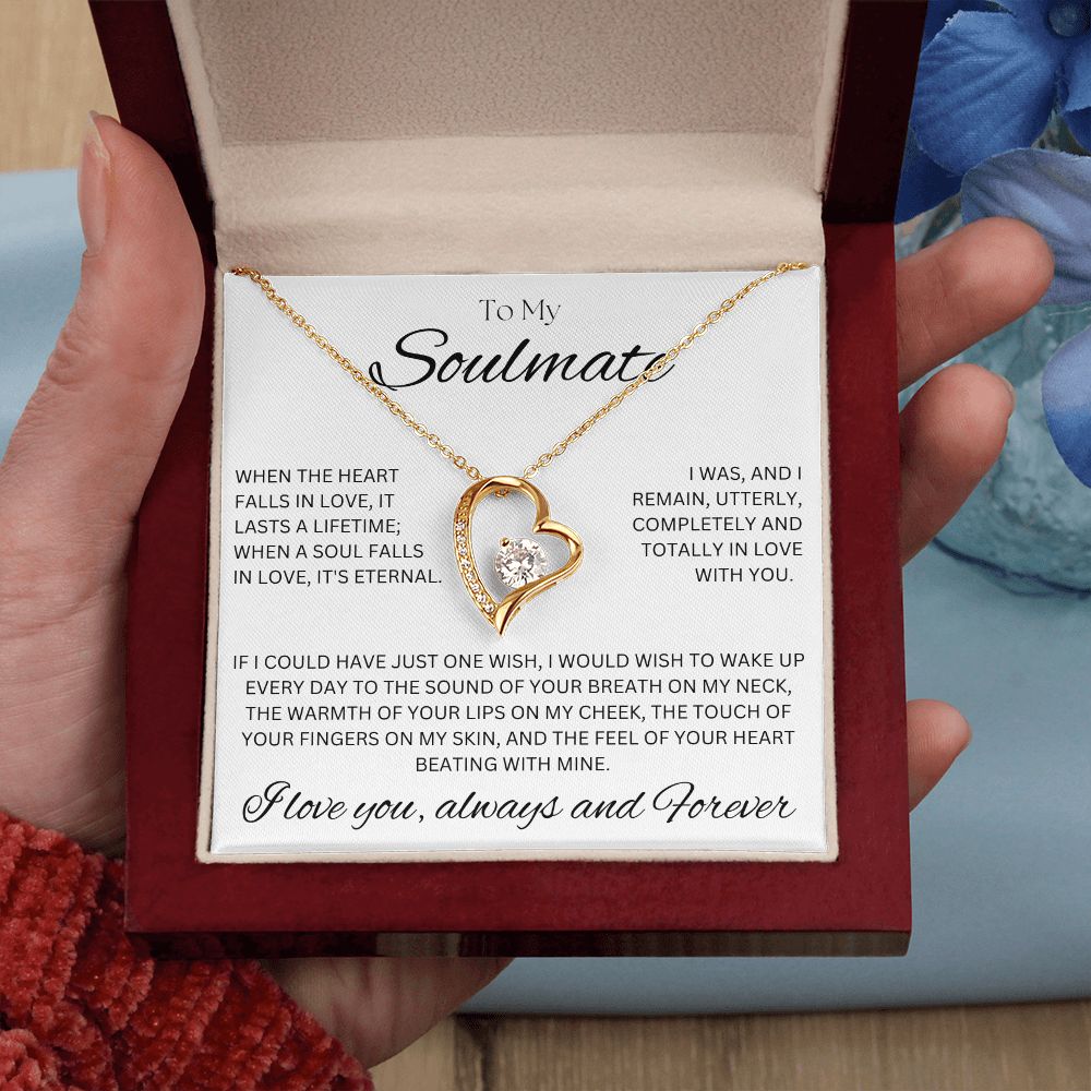 TO MY SOULMATE - One Wish - Forever Love Necklace (White background)