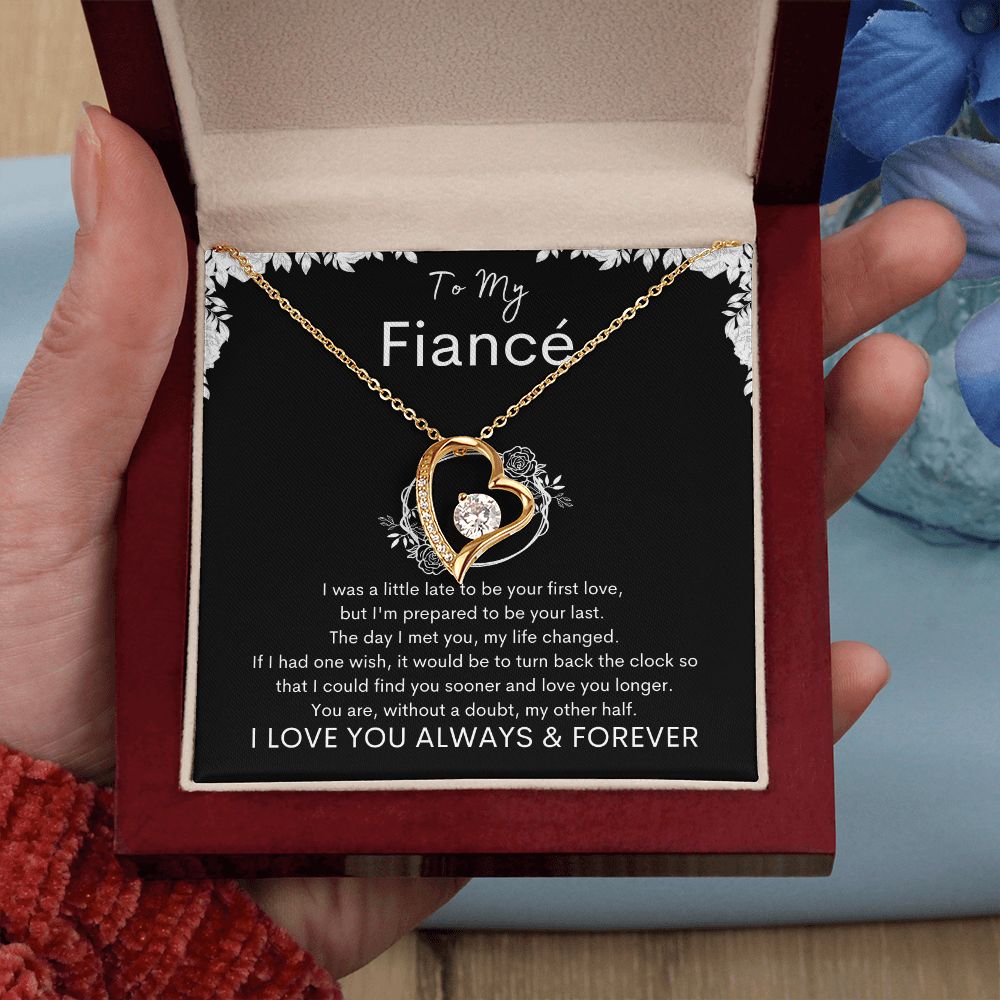 TO MY FIANCE - Your Last - Forever Love Necklace (Black background)