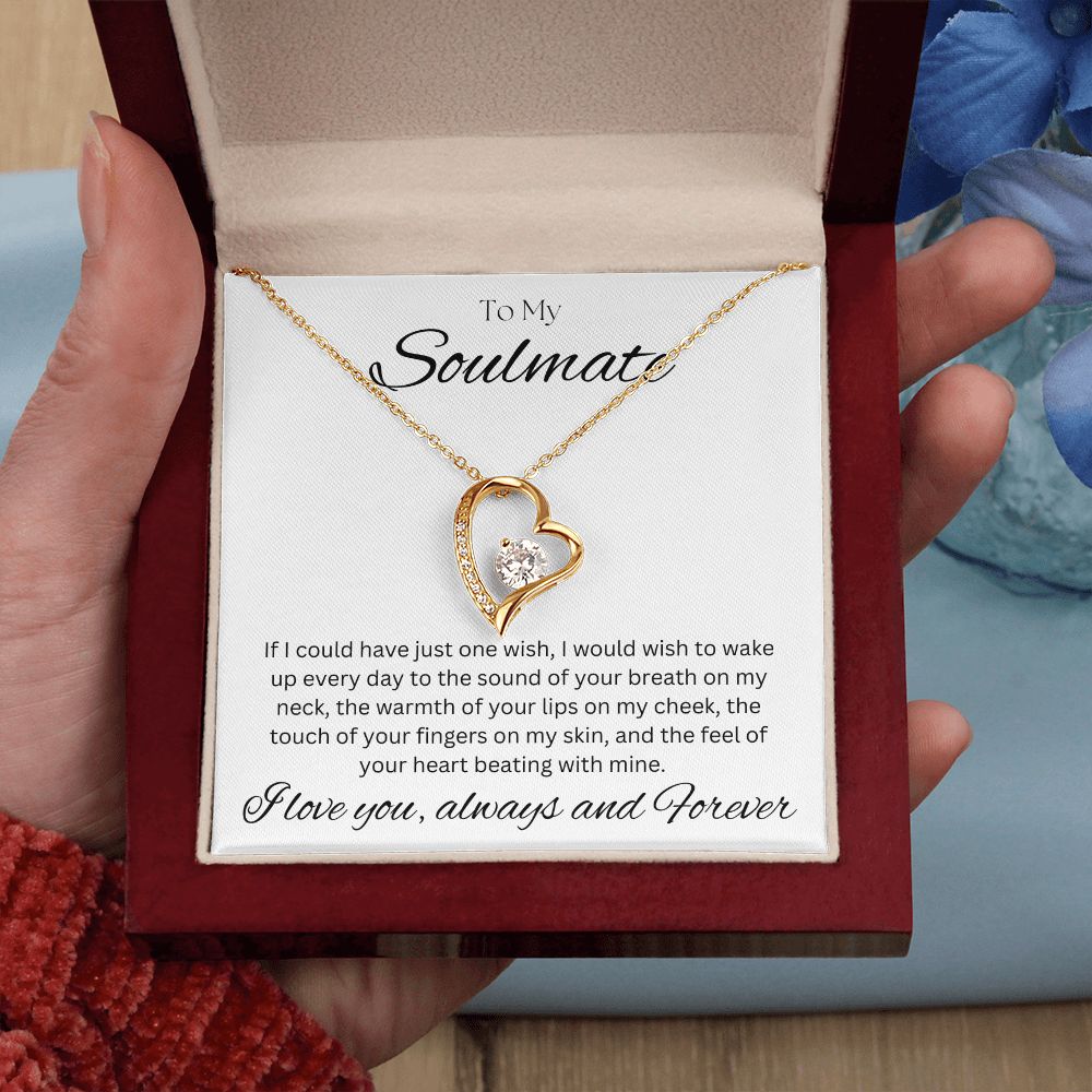 TO MY SOULMATE - Always and Forever - Forever Love Necklace (White background)