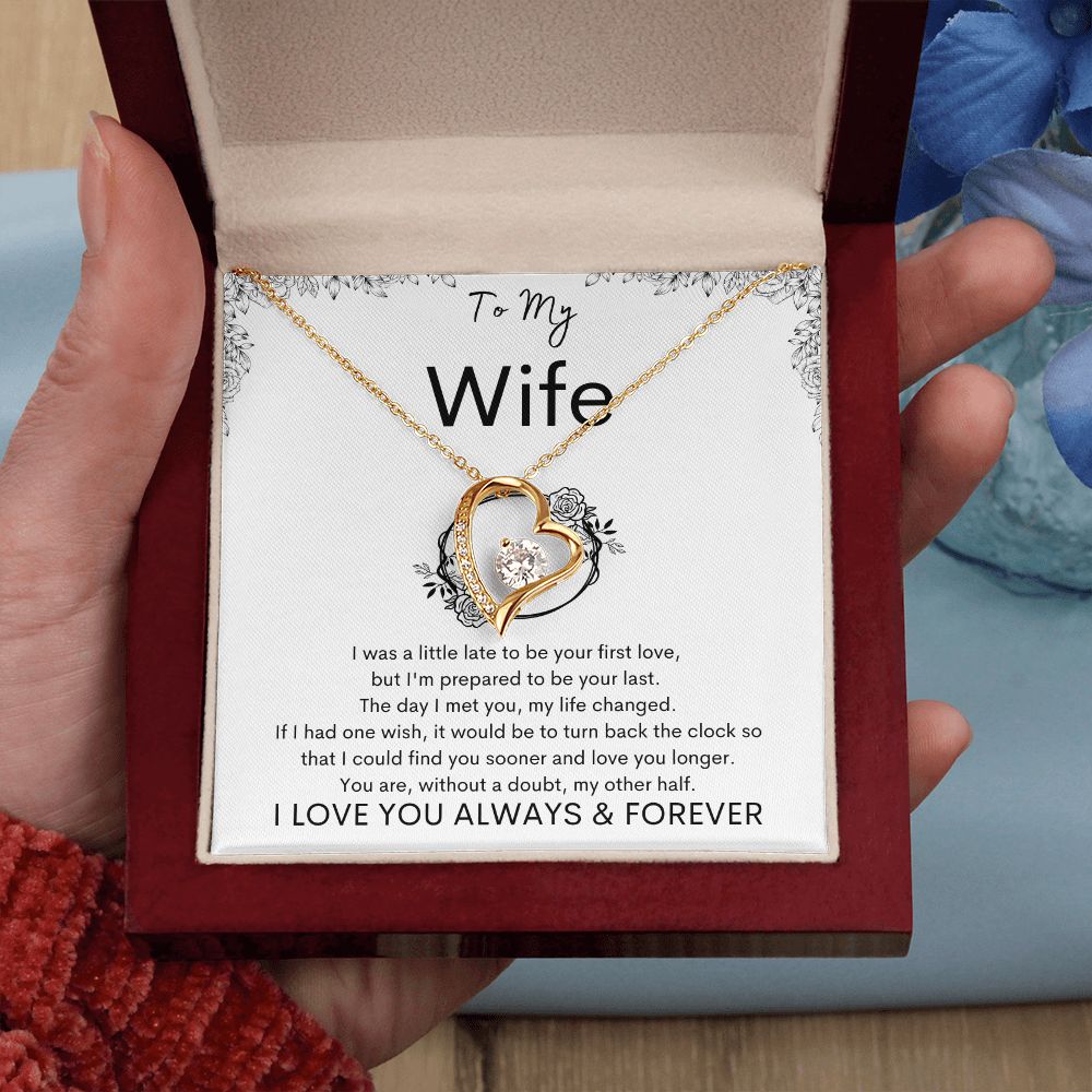 TO MY WIFE - Your Last - Forever Love Necklace (White background)