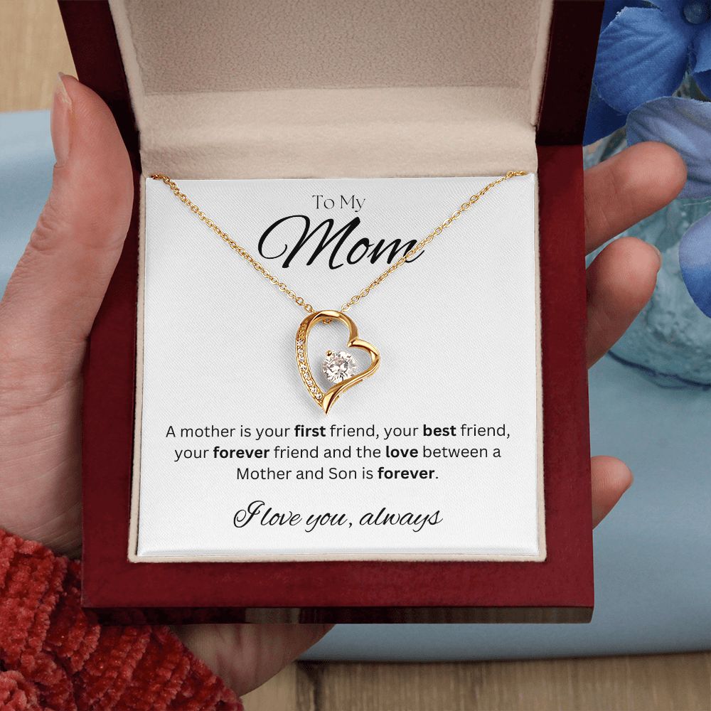 TO MY MOM - Between a Mother and Son - Forever Love Necklace (White background)