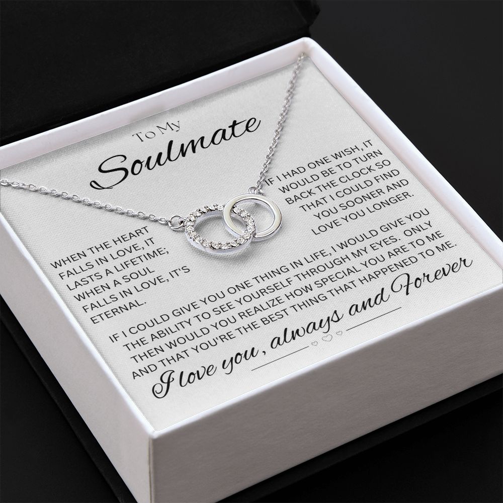 TO MY SOULMATE - Always and Forever - Perfect Pair Necklace (White background)
