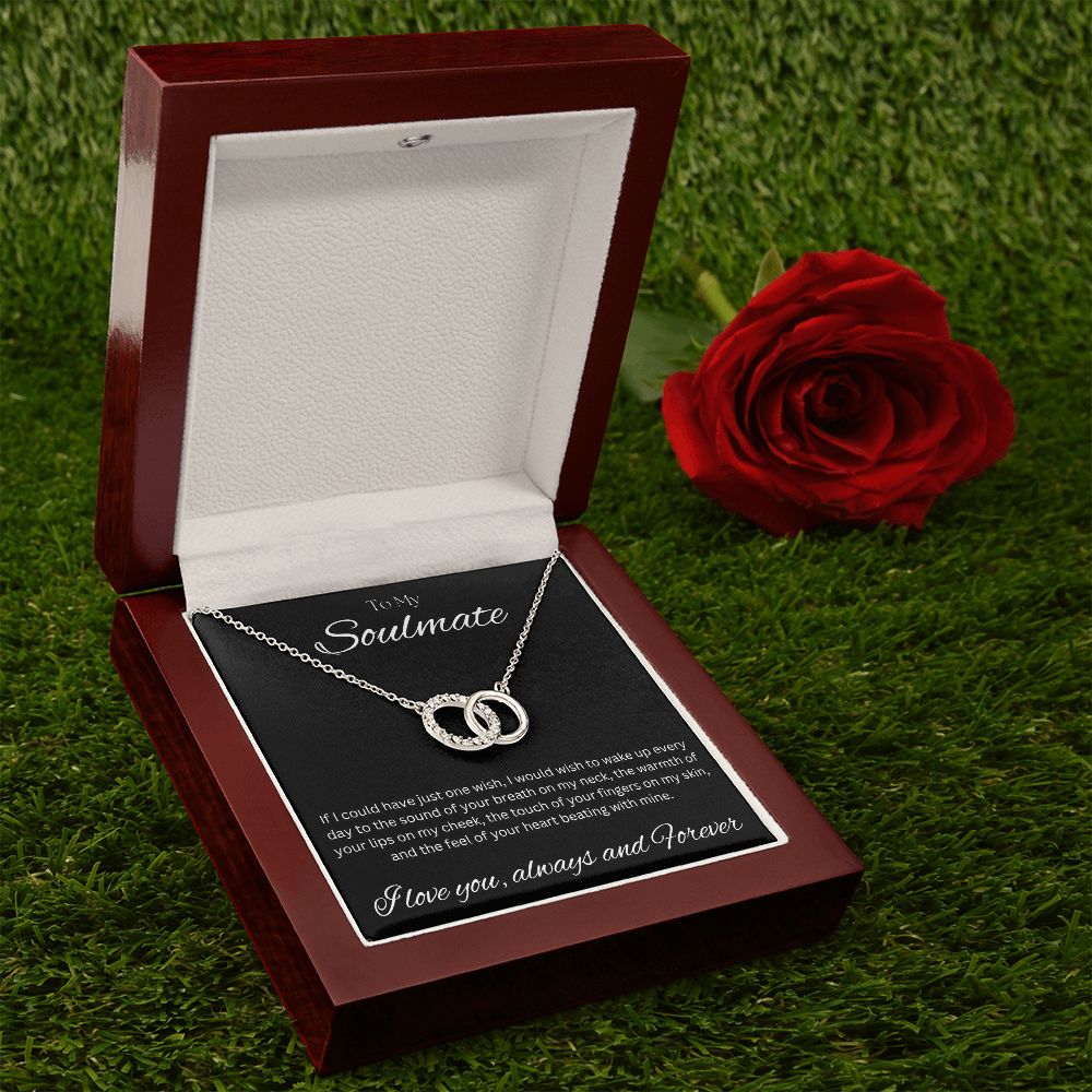 TO MY SOULMATE - One Wish - Perfect Pair Necklace (Black background)