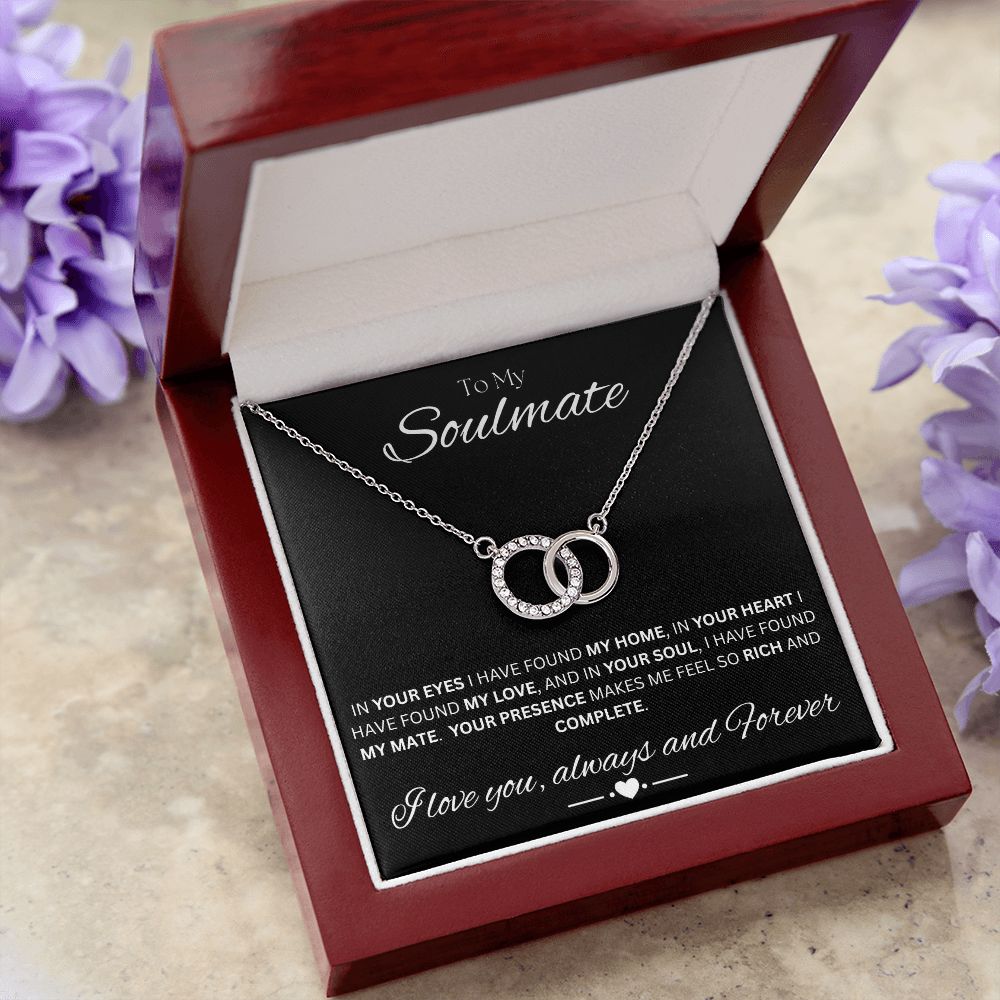 TO MY SOULMATE - My Home - Perfect Pair Necklace (Black background)