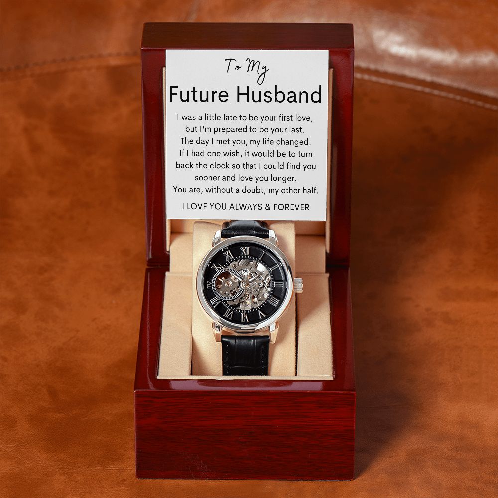 TO MY FUTURE HUSBAND - Men's Openwork Watch + MC (White background)