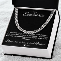 TO MY SOULMATE - In You - Cuban Link Chain (Black background)