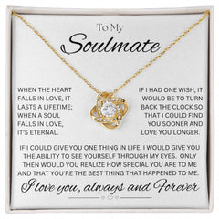 TO MY SOULMATE - Eternal Gift - Love Knot Necklace (White background)