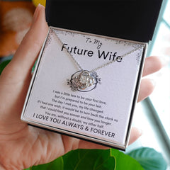 TO MY FUTURE WIFE - My Other Half - Love Knot Necklace (White background)