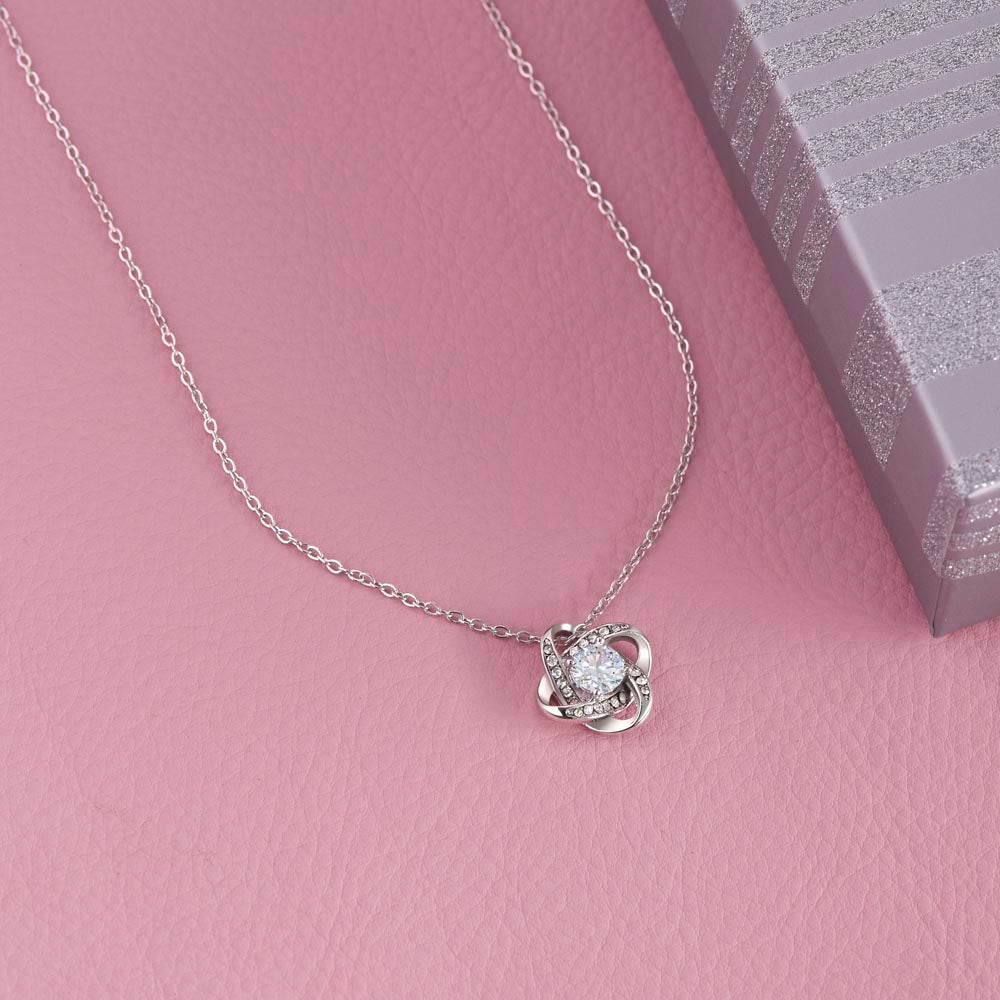 TO MY SOULMATE - One Wish - Love Knot Necklace (White background)