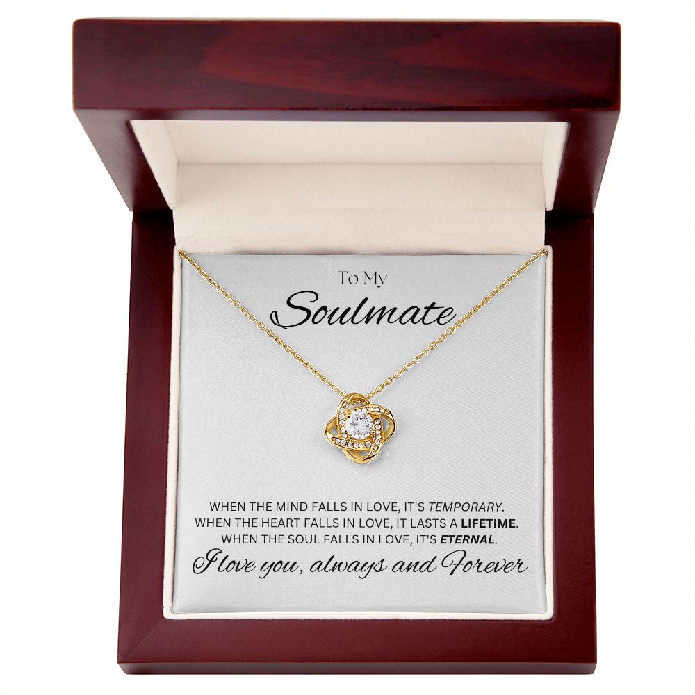 TO MY SOULMATE - Eternal - Love Knot Necklace (White background)