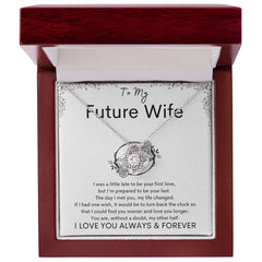 TO MY FUTURE WIFE - My Other Half - Love Knot Necklace (White background)