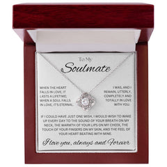 TO MY SOULMATE - Eternal Wish - Love Knot Necklace (White background)