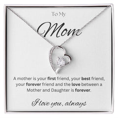 TO MY MOM - Between a Mother and Daughter - Forever Love Necklace (White background)