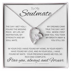 TO MY SOULMATE - Rich and Complete - Forever Love Necklace (White background)