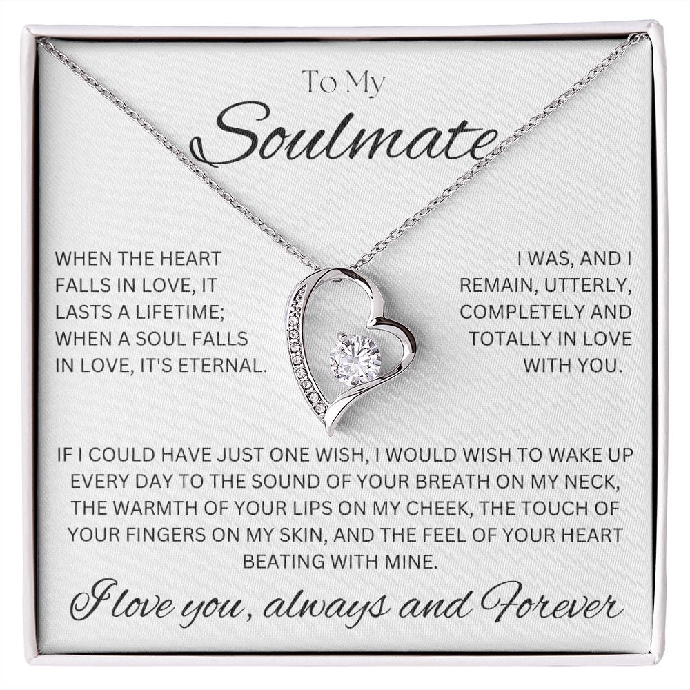 TO MY SOULMATE - One Wish - Forever Love Necklace (White background)
