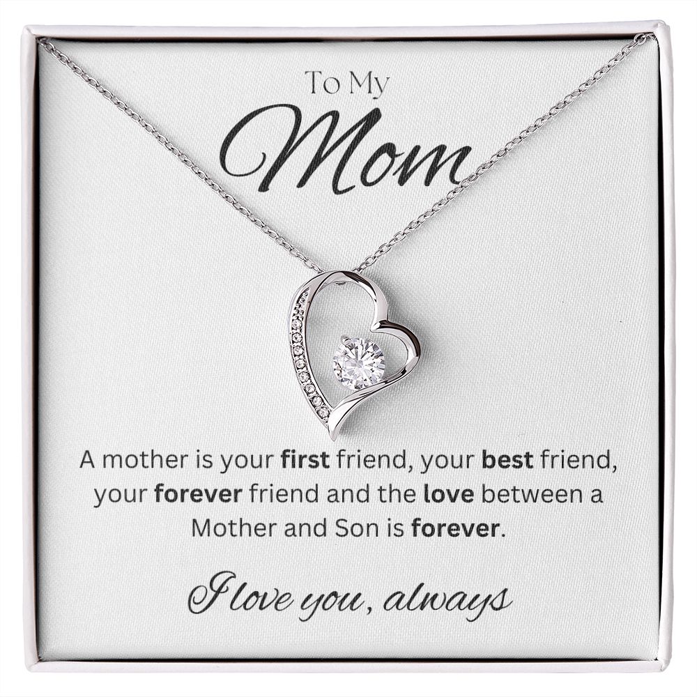 TO MY MOM - Between a Mother and Son - Forever Love Necklace (White background)