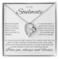 TO MY SOULMATE - One Thing - Forever Love Necklace (White background)