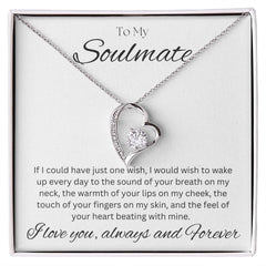 TO MY SOULMATE - Always and Forever - Forever Love Necklace (White background)
