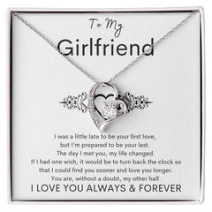 TO MY GIRLFRIEND - My Other Half - Forever Love Necklace (White background)