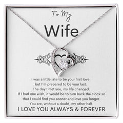 TO MY WIFE - My Other Half - Forever Love Necklace (White background)