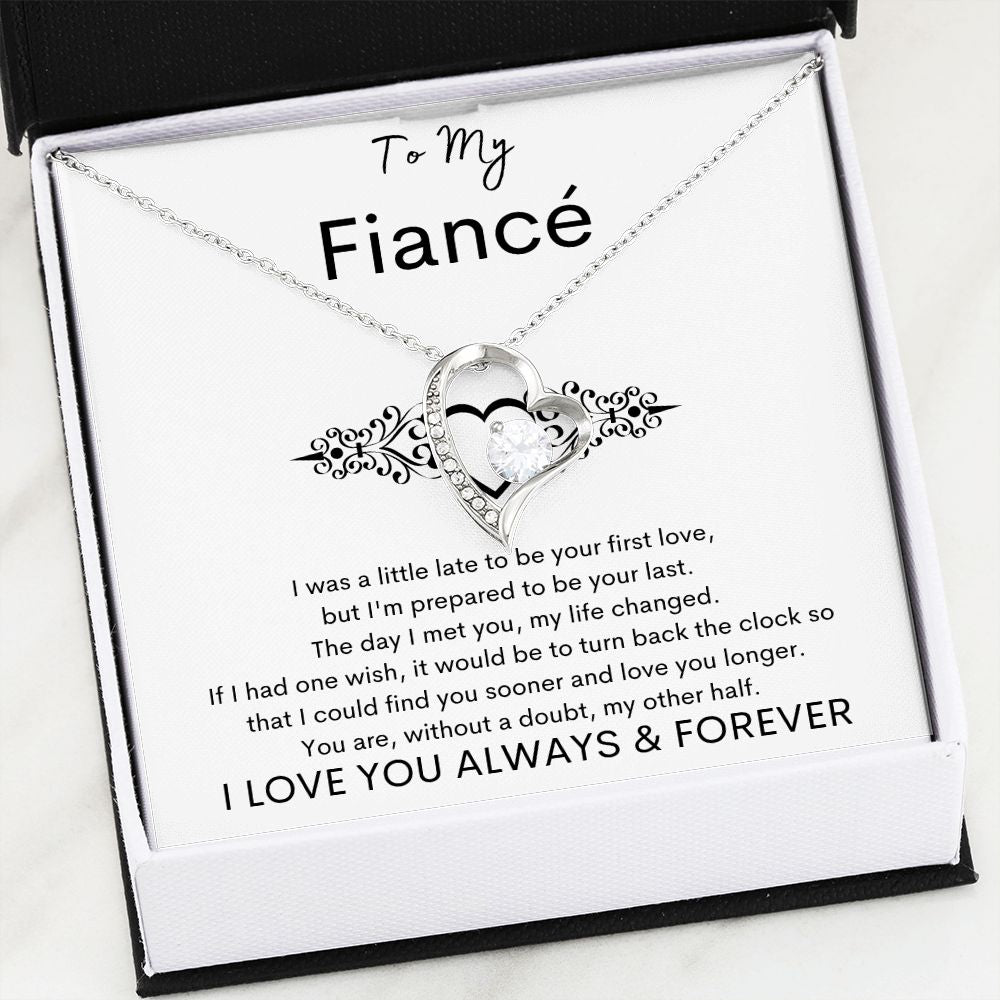 TO MY FIANCE - My Other Half - Forever Love Necklace (White background)