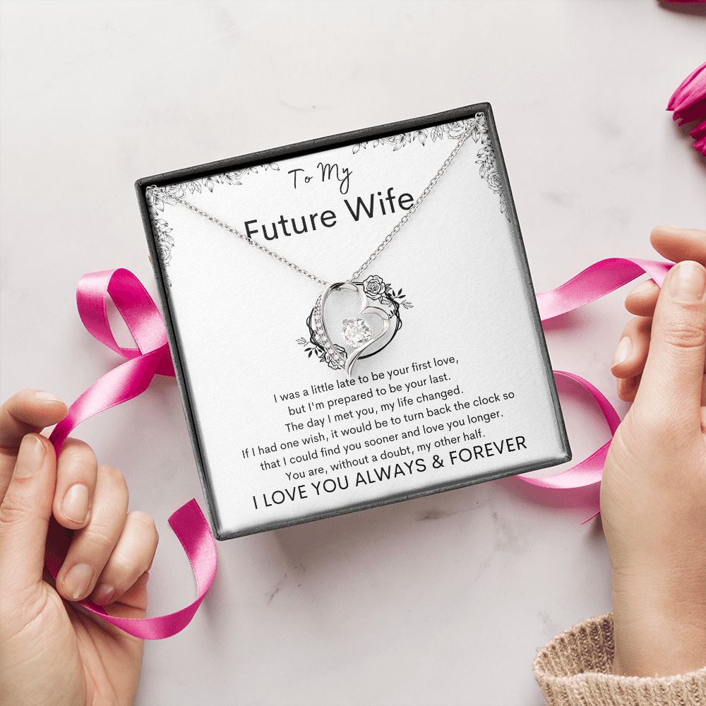 TO MY FUTURE WIFE - Your Last - Forever Love Necklace (White background)