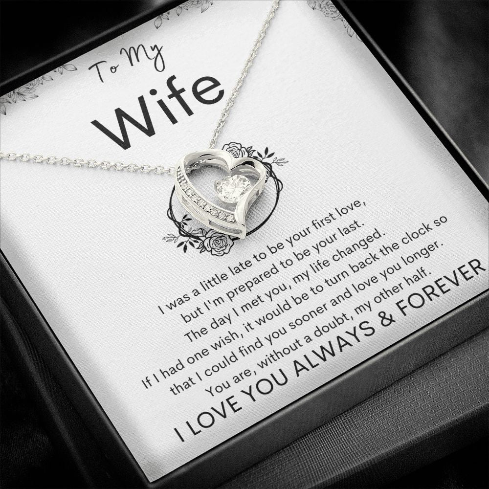 TO MY WIFE - Your Last - Forever Love Necklace (White background)