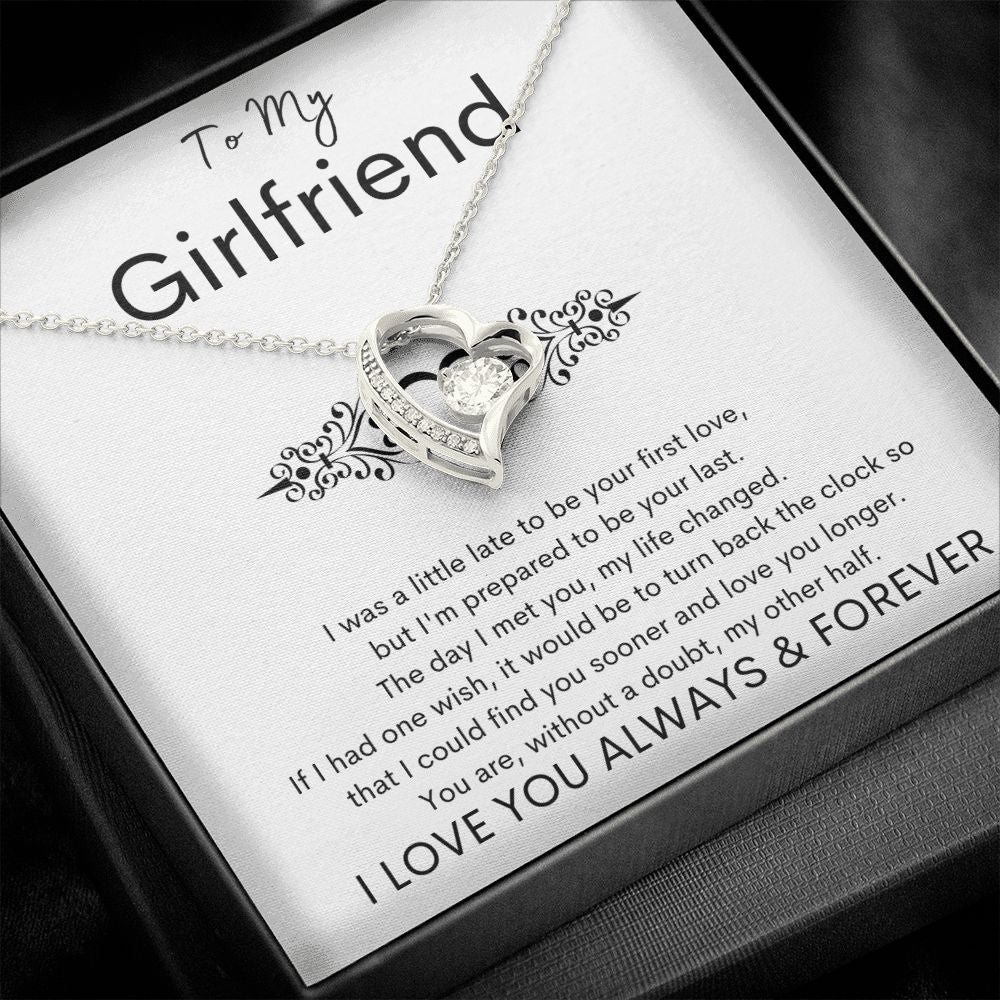 TO MY GIRLFRIEND - My Other Half - Forever Love Necklace (White background)