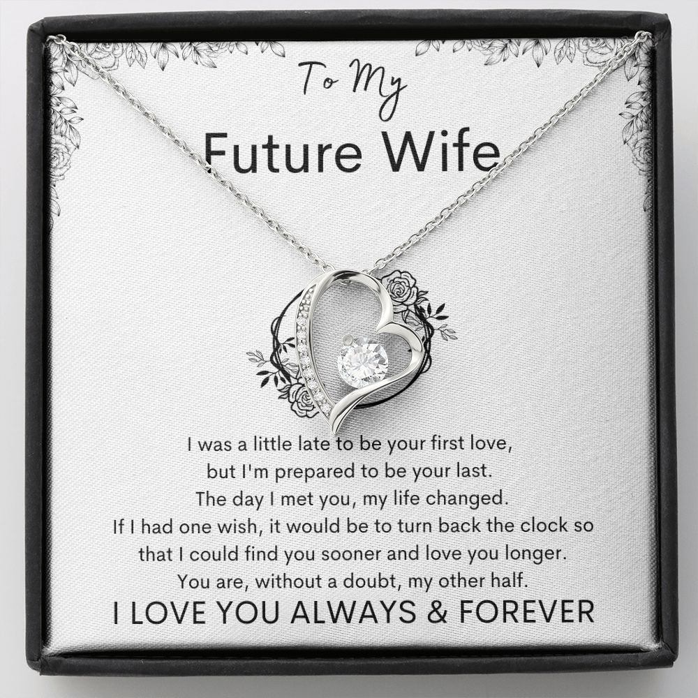 TO MY FUTURE WIFE - Your Last - Forever Love Necklace (White background)