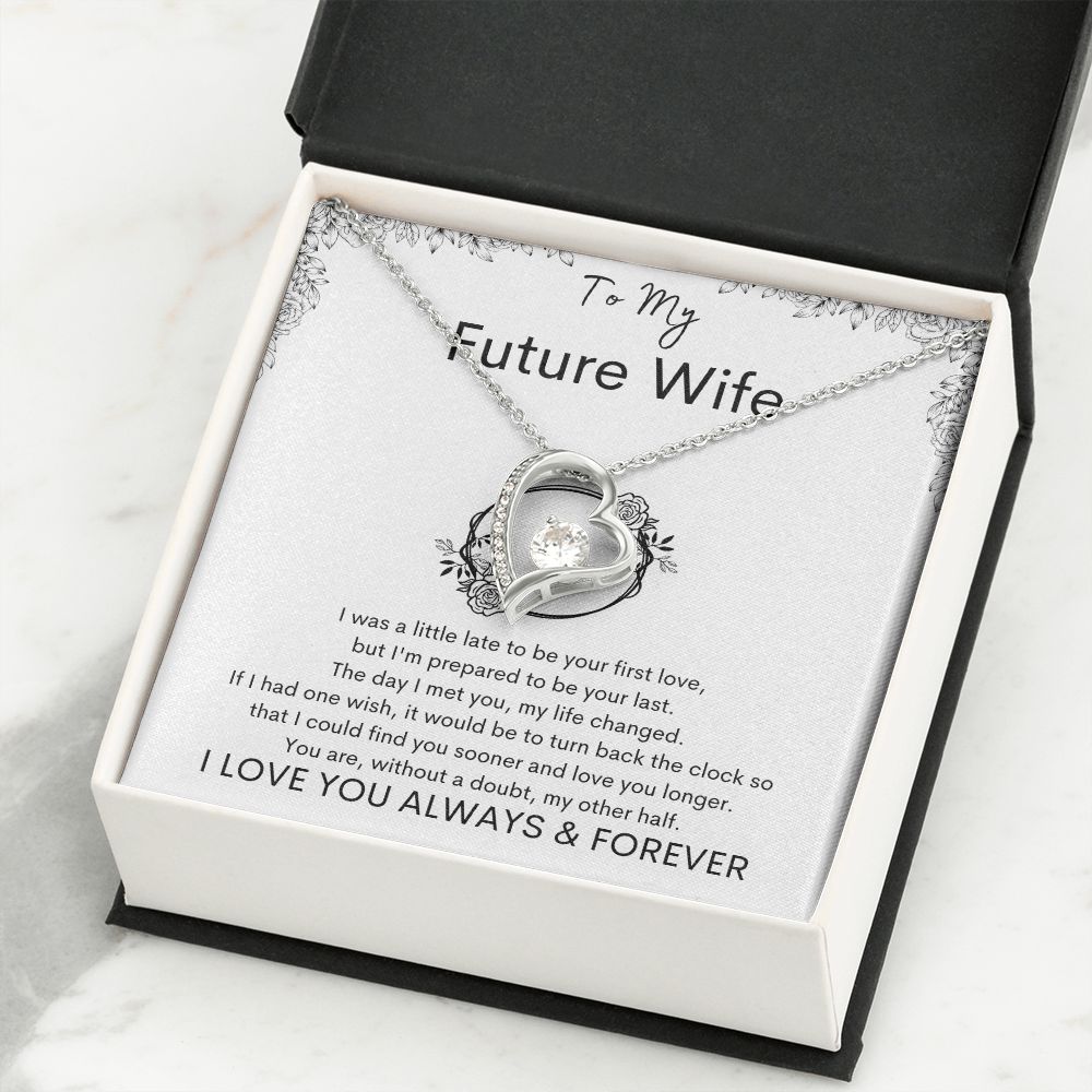 TO MY FUTURE WIFE - Your Last - Forever Love Necklace (White background)