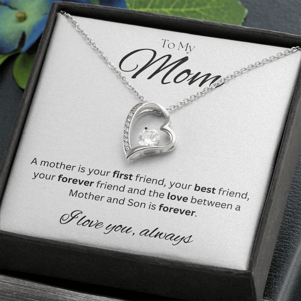 TO MY MOM - Between a Mother and Son - Forever Love Necklace (White background)