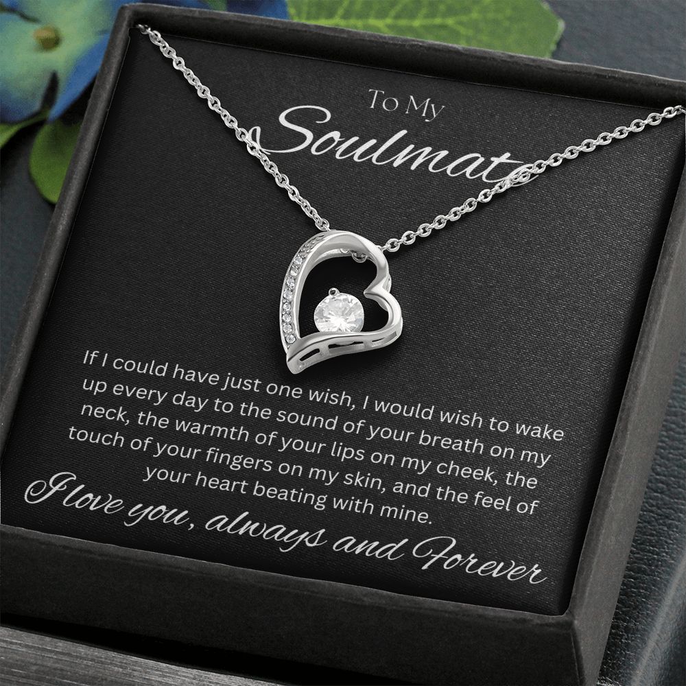 TO MY SOULMATE - Always and Forever - Forever Love Necklace (Black background)
