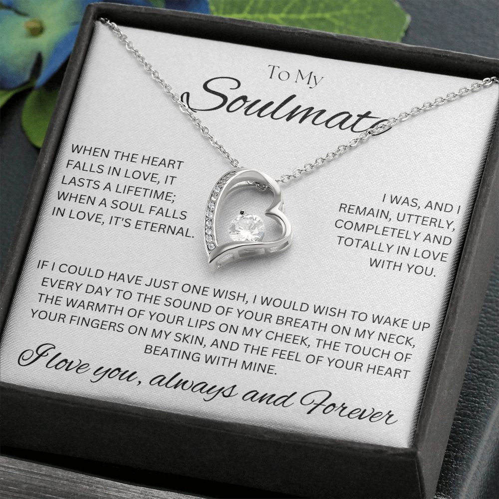 TO MY SOULMATE - One Wish - Forever Love Necklace (White background)