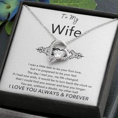 TO MY WIFE - My Other Half - Forever Love Necklace (White background)