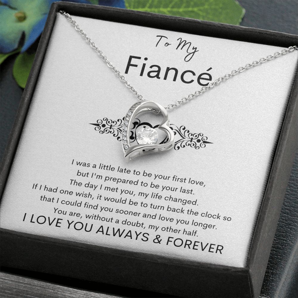 TO MY FIANCE - My Other Half - Forever Love Necklace (White background)