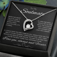 TO MY SOULMATE - One Thing - Forever Love Necklace (Black background)