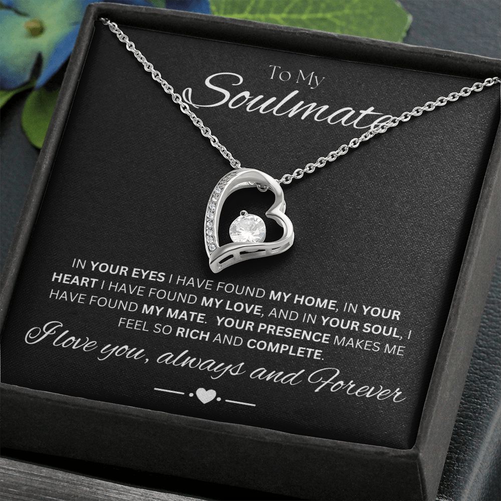 TO MY SOULMATE - My Home - Forever Love Necklace (Black background)