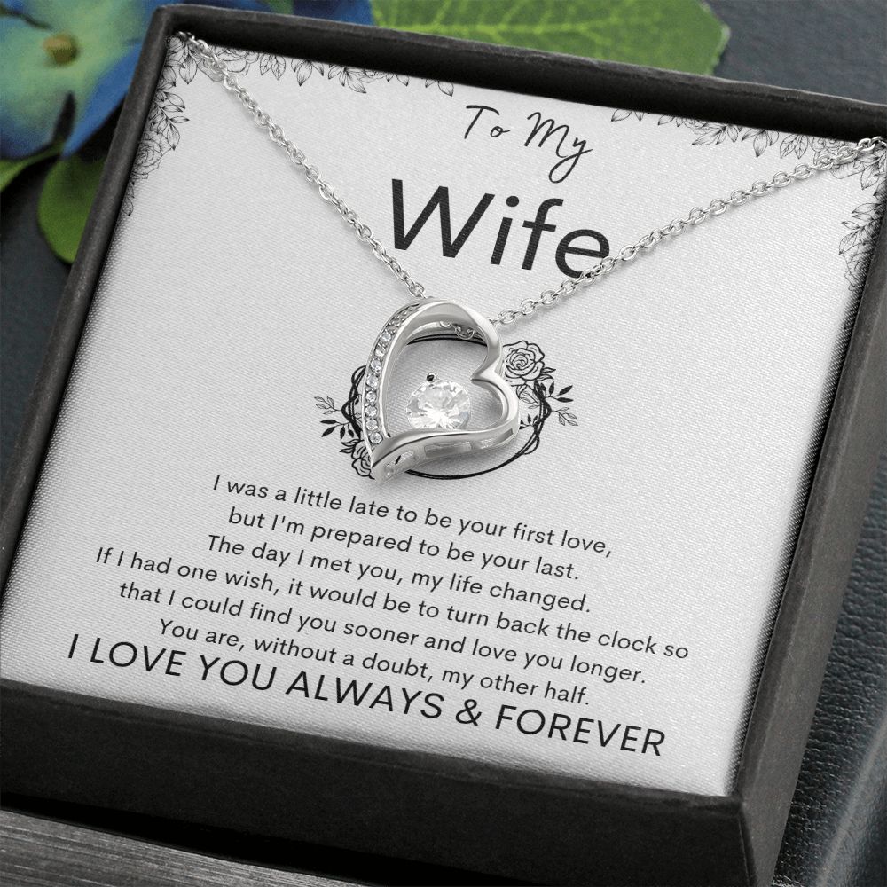 TO MY WIFE - Your Last - Forever Love Necklace (White background)