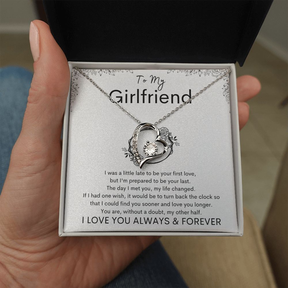 TO MY GIRLFRIEND - Your Last - Forever Love Necklace (White background)