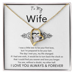 TO MY WIFE - My Other Half - Forever Love Necklace (White background)