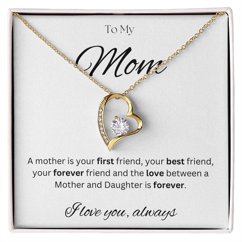 TO MY MOM - Between a Mother and Daughter - Forever Love Necklace (White background)