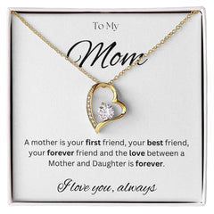 TO MY MOM - Between a Mother and Daughter - Forever Love Necklace (White background)