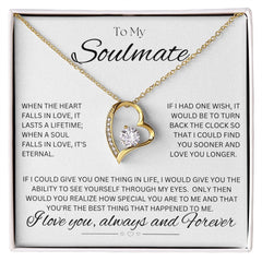 TO MY SOULMATE - One Thing - Forever Love Necklace (White background)
