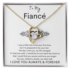 TO MY FIANCE - My Other Half - Forever Love Necklace (White background)